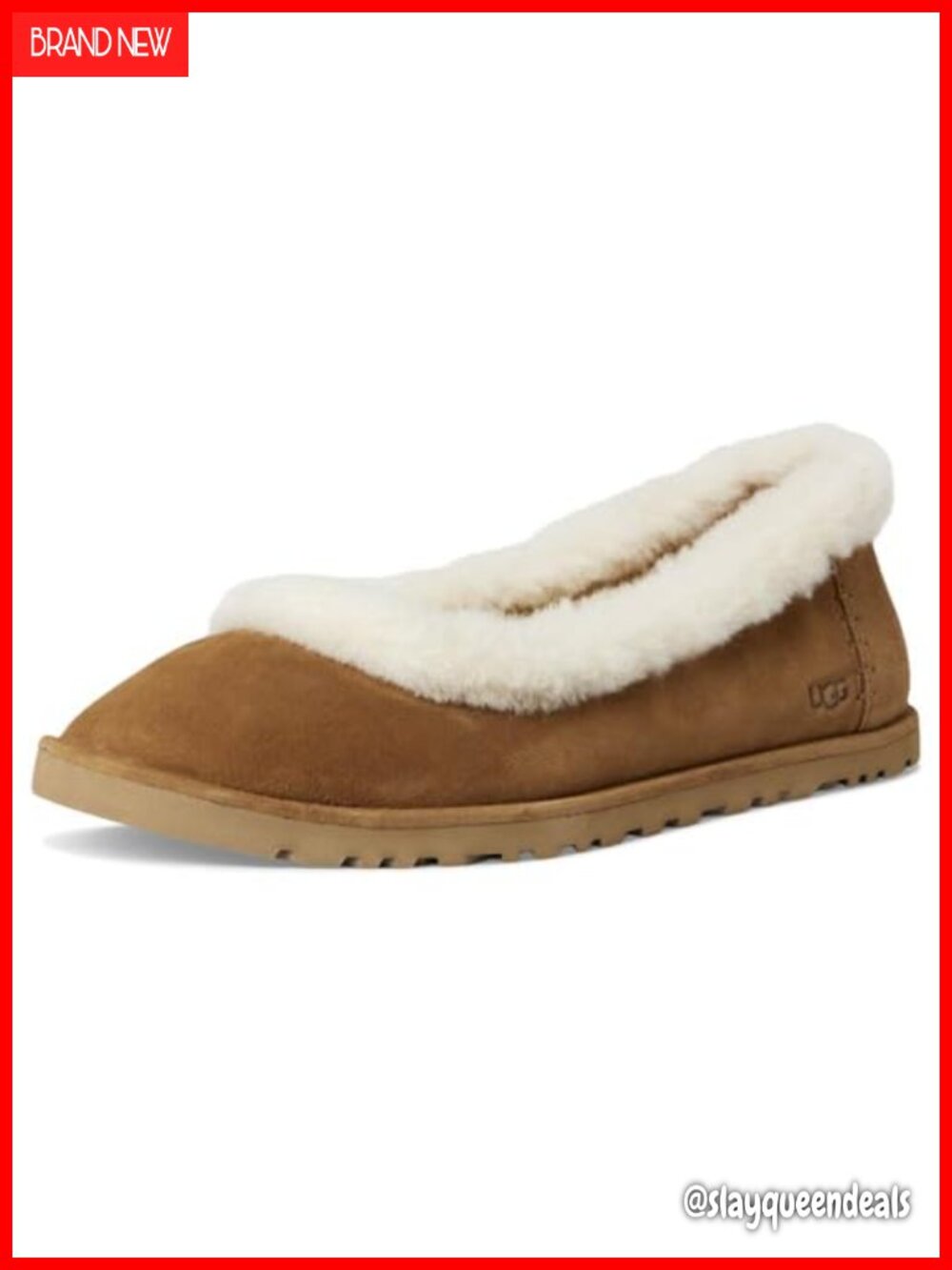 UGG Zora Ballet Flat Suede Sheepskin Sockliner Women's Slip-On